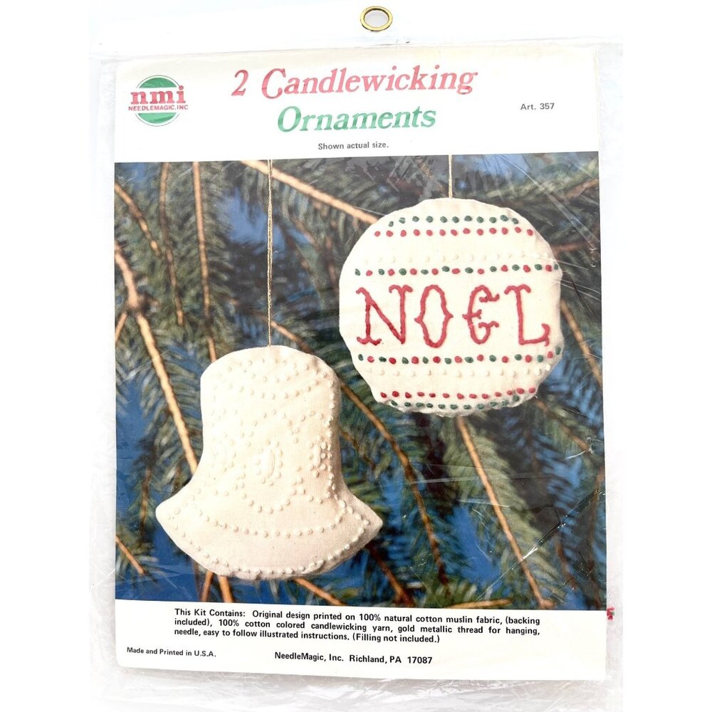 Vintage Candlewicking Christmas Ornament Kit - Needle Magic Inc 357